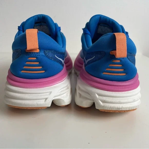 Hoka Bondi 8 Running Shoes Women's Size 10B Blue Pink Sneakers Gym - Picture 5 of 12